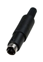 1-430, разъем mini DIN 5 контактов штекер пластик на кабель