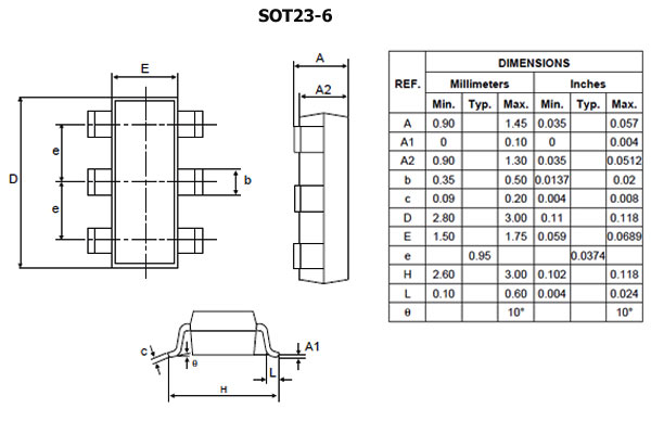 MAX2641EUT+T, SOT23-6