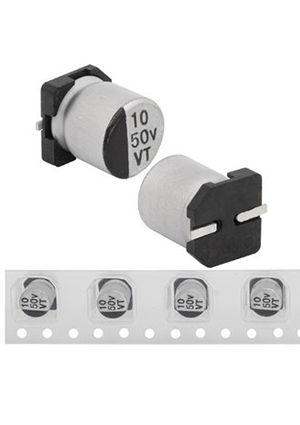 10 uF 50 V 105C 5*5.4 VT, EVT050ADA100M0554 JWCO Конденсатор электролитический SMD, 10 мкФ, 50 В, 5х
