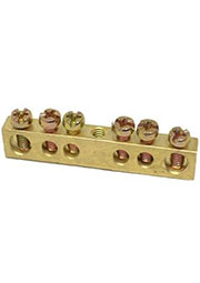 SQ0801-0048, Шина "N" нулевая 8х12мм  6/1 (6 групп/крепеж по центру)