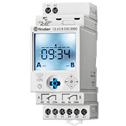 12.62.8.230.0000, Реле времени цифровое недельное; монтаж на рейку 35мм; 2СO 16A; питание 110 230B A