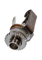 1-037, Разъем аудио 2.5мм "гн" стерео металл на корпус с гайкой