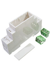 AK-DR-101A, Корпус пластиковый  на DIN-рейку 18.1*90.2*57.5, клеммный блок (альтернатива D1MG  Gaint