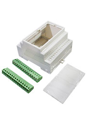 AK-DR-105A, Корпус пластиковый на DIN-рейку  83.6*90.2*57.5, клеммный блок (альтернатива D5MG Gainta