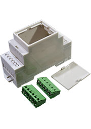 AK-DR-102A, Корпус пластиковый  на DIN-рейку  36.3*90.2*57.5, клеммный блок (альтернатива D2MG Gaint