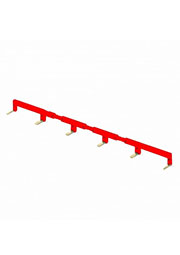 022.26.1, 6-полюсный шинный соединитель красный