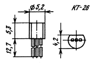 КТ502Е, Биполярный транзистор, PNP, -80В, -0.15А, 0.35Вт, 5МГц, h21e=40 120  [КТ-26 / TO-92]