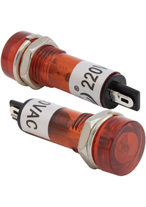 N-805-R 220V, Лампочка неоновая в корпусе RUICHI N-805-R, 220 В, красная