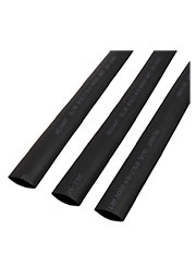 26-2105,Трубка термоусаживаемая СТТК(2:1) двустенная клеевая 12,7/6,35, черная по 1м