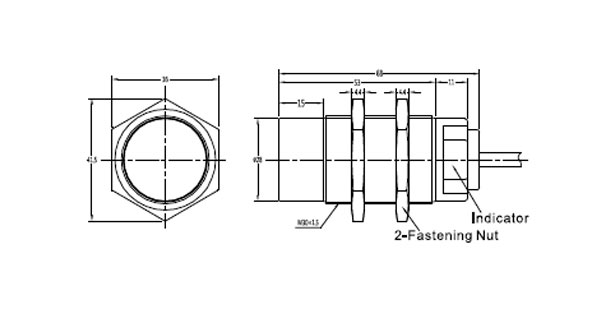CL30-RN15DP1, индуктивный датчик положения М30 15мм PNP NO кабель (=IME30-15)
