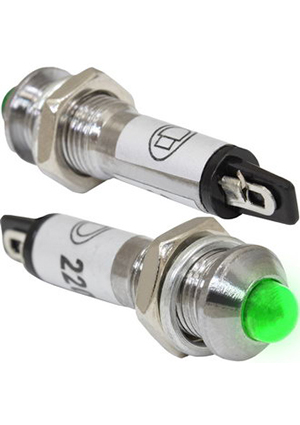 N-706-G 220V, Лампочка неоновая в корпусе RUICHI N-706-G, 220 В, зелёная, 25 мА