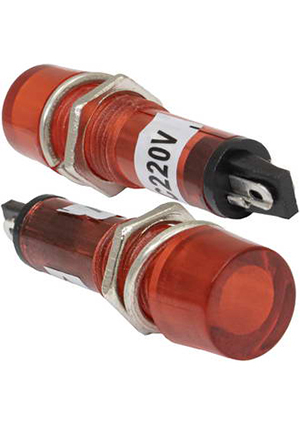 N-804-R 220V, Лампочка неоновая в корпусе RUICHI N-804-R, 220 В, красная