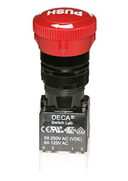 ADA16E6-R22-C10R, кнопка с фиксацией 250В 5А