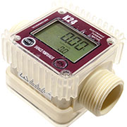 K24, датчик расхода и скорости потока жидкости  до 999л ЖКИ индикация G1/2"M  аксиальный