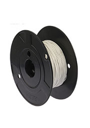 55A0111-22-9, WIRE, 100M, 22AWG, COPPER, WHITE, 0.38mm2, Voltage Rating:600V