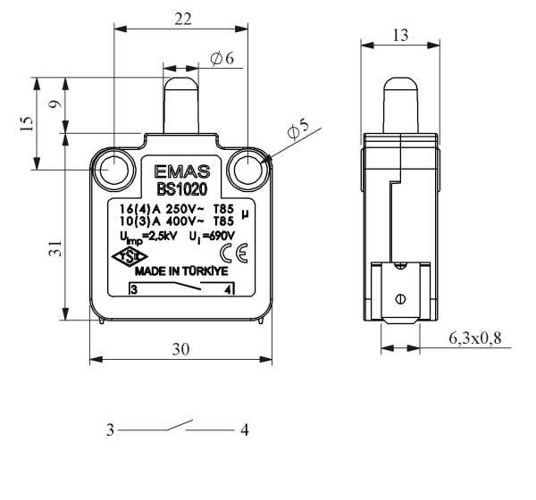 BS1020, Мини-выключатель