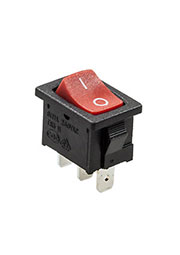 768R-3, переключатель клавишный красный 3 контакта 250В 6А