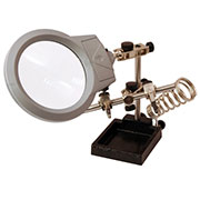 CT-293 LED (12-0253),(ZD-10M), Держатель плат "третья рука" с лупой 3D, подставкой под паяльник и LE