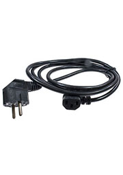 PC-186A-VDE, кабель питания угловой с заземлением 3x0.75мм2 1.8м черный