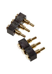 PG-3P-2.54PH-7.0H-DIP, Pogopin контакт 3 контакта, высота над платой 7мм шаг 2.54мм  позолота