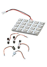 PCB-52*35-20SMD-G-12V, LED модуль из 20 зеленых 5*4 светодиодов SMD5050, 12В