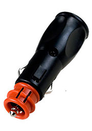 16-0204, Разъем питания штекер автоприкуриватель с предоxранителем пластик на кабель