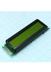 WH1602O-YYH-CTK#, ЖКИ симв, 16х2, подсв. Ж-З, инд. Ж-З