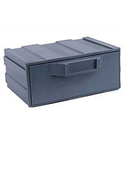 К1 серая, кассетница непрозрачный лоток  131х107х57мм