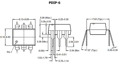 4N35, оптопара PDIP6 LiteOn