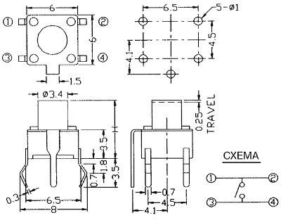4N35, оптопара PDIP6 LiteOn