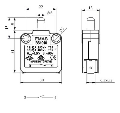 4N35, оптопара PDIP6 LiteOn
