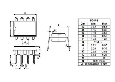 4N35, оптопара PDIP6 LiteOn